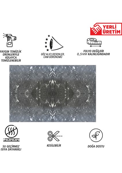 Kendinden Yapışkanlı Siyah Halı Desenli Pvc Panel 41X62 cm (12 Adet) 3 M²