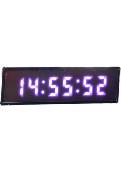 Sanec Saniyeli Dijital LED Duvar ve Masa Saati - Pembe (Kasa Ölçüsü: 7X26 Cm)