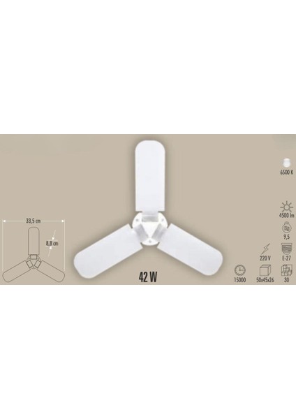 LED Pervane Ampul 36W