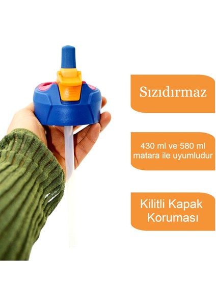 Picnik Çelik Matara 430 ml ve 580 ml Uyu ml u Yedek Kapak Pipetli Pembe 879901