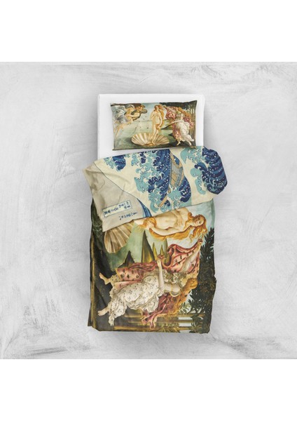 The Birth Of Venus & The Great Wave Of Kanagawa Çift Taraflı Nevresim Takımı