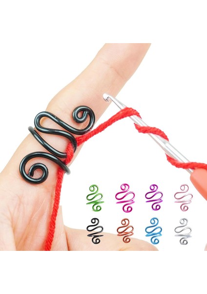 1 Adet El Yapımı Kroşe Parmak Için Gergi Halkası, Sol ve Sağ El Zig Zag Halkası, Kroşe Için Iplik Gergi Halkası, Kroşeciler Için Kroşe Hediyeleri, Ayarlanabilir Kanca Halkası (Yurt Dışından)