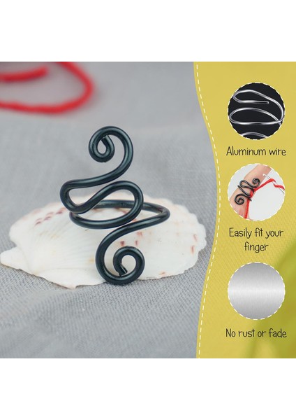 1 Adet El Yapımı Kroşe Parmak Için Gergi Halkası, Sol ve Sağ El Zig Zag Halkası, Kroşe Için Iplik Gergi Halkası, Kroşeciler Için Kroşe Hediyeleri, Ayarlanabilir Kanca Halkası (Yurt Dışından) fiyatları