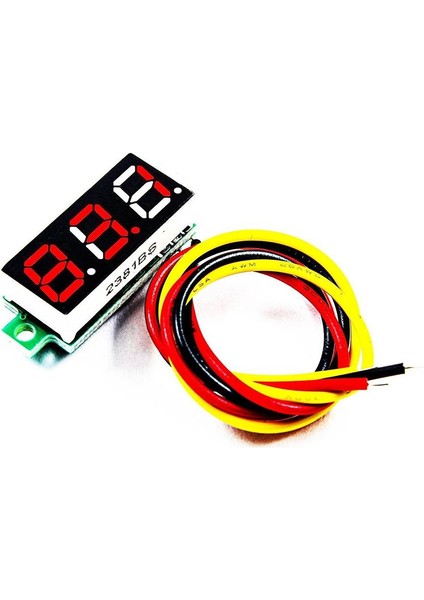 TLS Robotik 0.28 inch DC 0-100V 3 Kablolu Kırmızı Mini Dijital Voltmetre Ekran Modülü