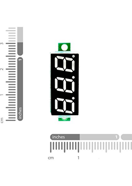 TLS Robotik 0.28 inch DC 0-100V 3 Kablolu Kırmızı Mini Dijital Voltmetre Ekran Modülü