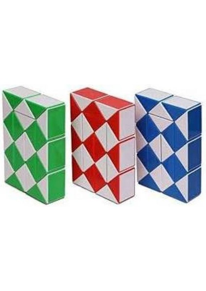 24 Parça Magic Snake Rubik Yılan Zeka Küpü Mini Boy modelleri
