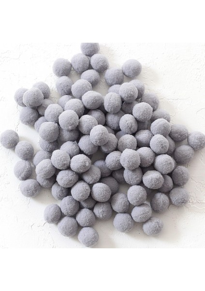 Ponpon, 2.2 Cm, 20 Adet, Gri
