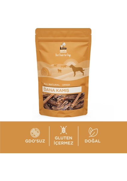 Dana Kamış Çiğnemelik Köpek Ödül Maması %100 Doğal, Glutensiz, Organik 100 gr