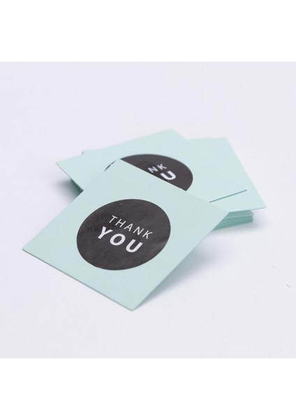 Thank You Sticker ve 20'li Etiket Seti 5 x 5 cm Mint