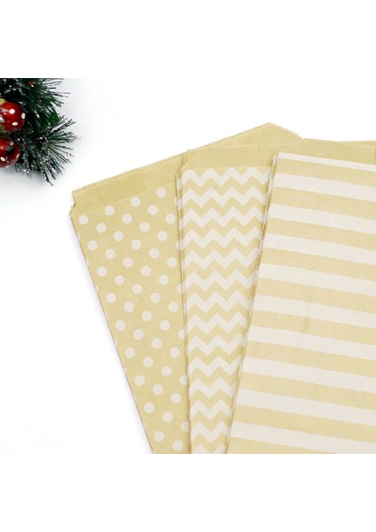 Zikzak Desenli 50 Adet Kese Kağıdı Kraft Beyaz 11 x 20 cm fırsatları