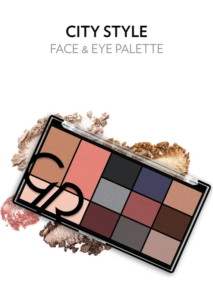 Golden Rose City Style Face&eye Palette No: 02 Smokey - Makyaj Paleti - 8691190966614