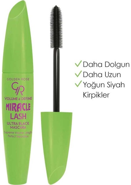 Volume & Define Miracle Lash Ultra Black Mascara - Hacim Veren Maskara - 8691190069797