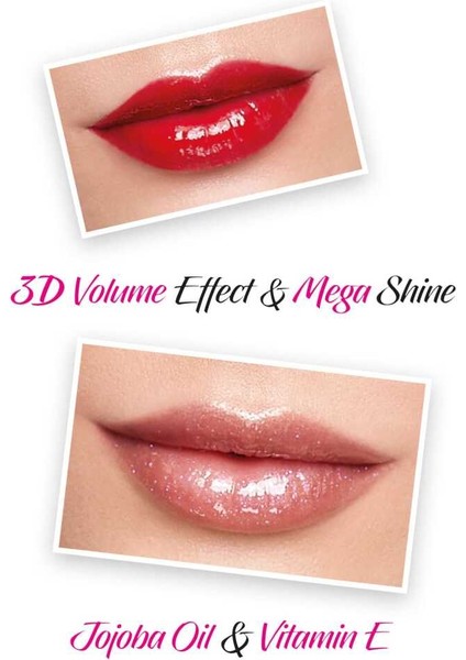 Golden Rose 3D Mega Shine Lipgloss No: 105 - Renkli Dudak Parlatıcısı - 8691190494667