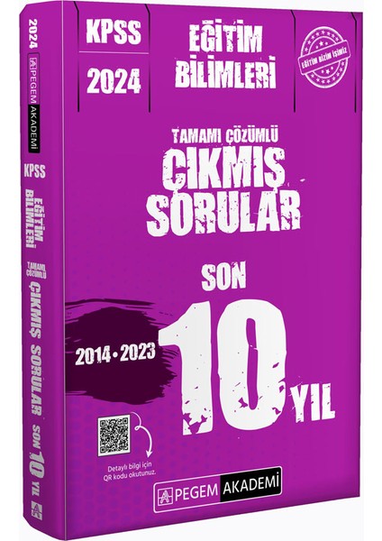 2024 KPSS Eğitim Bilimleri Tamamı Çözümlü Çıkmış Sorular Son 10 Yıl