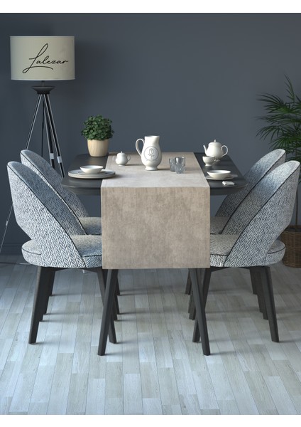 Kadife Efektli Taş Rengi Aura Serisi Runner 40 x 140 modelleri