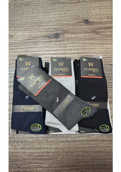 Exclusive Bamboo Plus Series Dikişsiz Erkek Çorap 12'li Set