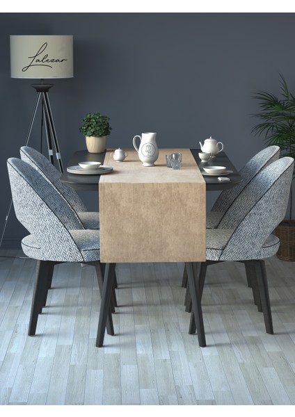 KADİFE EFEKTLİ KUMSAL BEJİ AURA SERİSİ RUNNER 40 X 140 modelleri