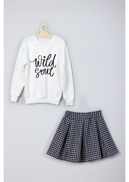 Wıld Soul Baskılı Etek Sweat Takım modelleri