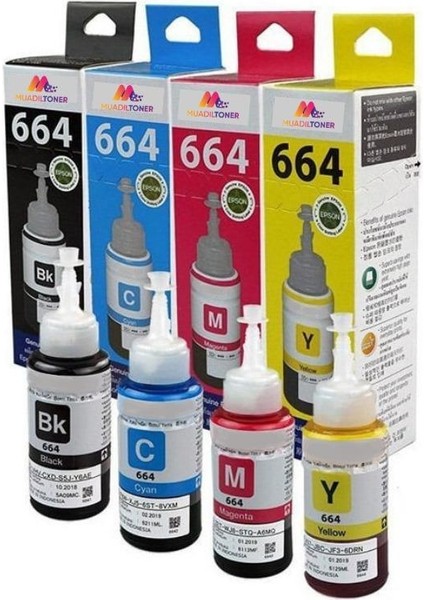 T664 L555 Uyumlu 1 Set 4 Renk Muadil Mürekkep