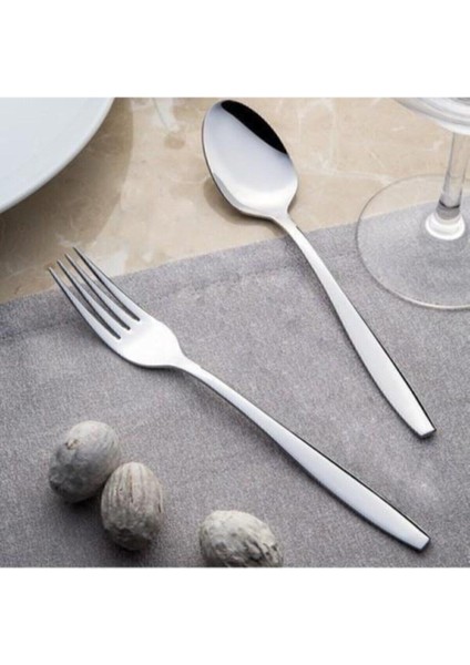 Tekno Trust 50-100 Sahra Kaşık Çatal Takımı - 60 Prç. Kaşık Çatal Takımı Seti 12 Kişilik Paslanmaz Çelik