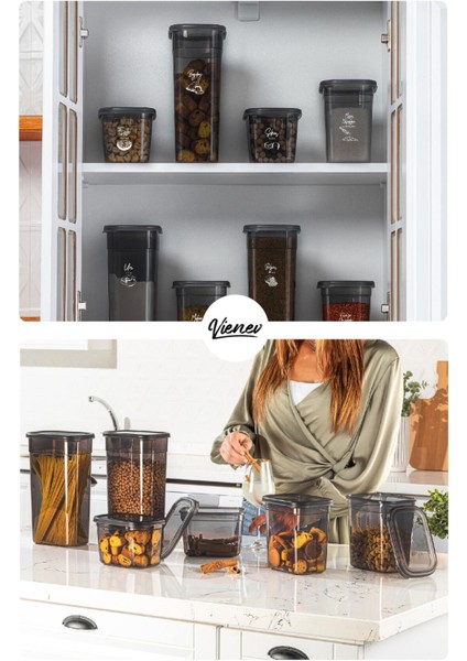 Tekno Trust Plastik Beyaz Serigrafi Etiketli 12LI Set Peggy Şeffaf Kapaklı Uzun Dikdörtgen Saklama Kabı 2 Litre indirimleri