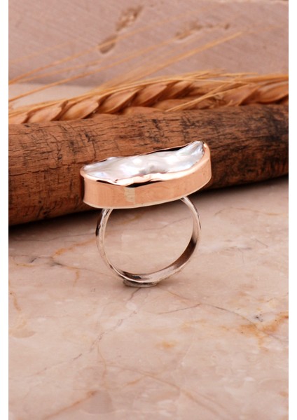 Inci El İşi Tasarım Trend Gümüş Yüzük 3053