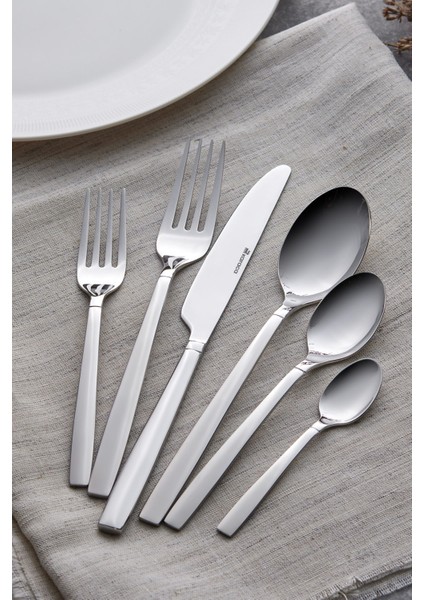 Tekno Trust Gümüş Juniper 84 Parça 12 Kişilik Elegance Kutulu Çatal Kaşık Bıçak Takımı Paslanmaz Çelik 12 Kişil fiyatları