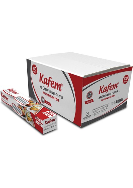 Aluminyum Folyo 45 cm x 100M 10 mic x 12 Paket (Koli)