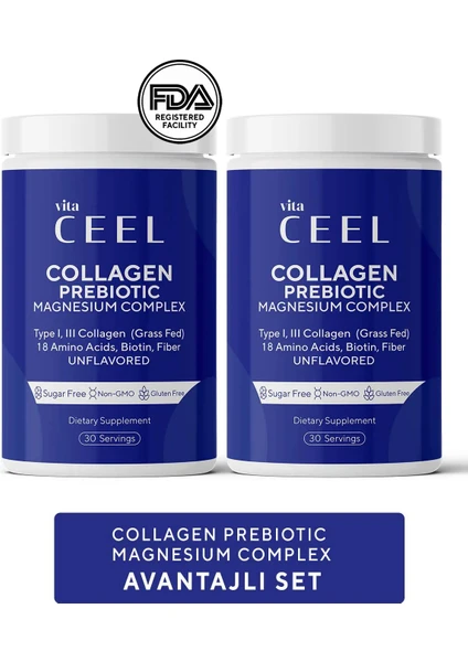 Vita Ceel 2'li Magnezyum Complex ve Collagen Tip 1, 3