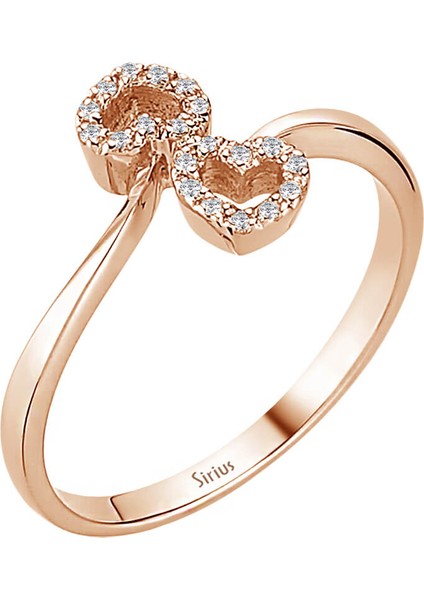 Pırlanta Taşlı Kalpli Yüzük 0417R0096