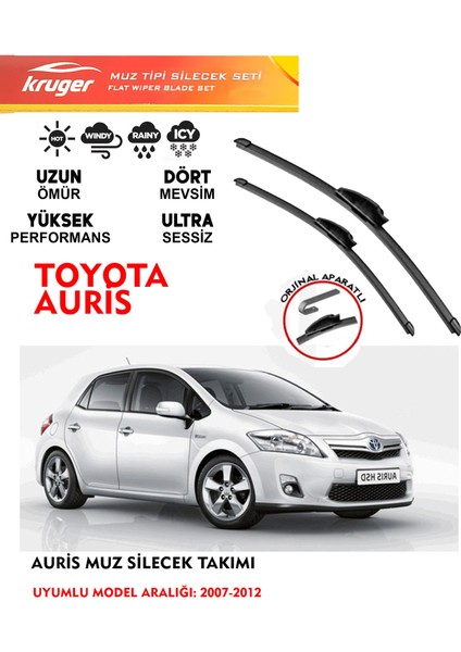 Toyota Auris (2007-2012) Muz Tipi Silecek Seti