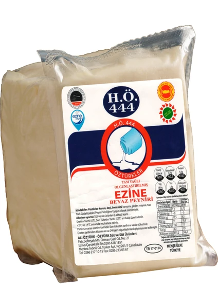 H.Ö 444 Öztürkler Tam Yağlı Olgunlaştırılmış Ezine Peyniri 650 Gr