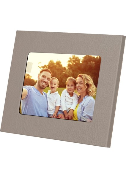 Gerçek Deri Masaüstü Fotoğraf Çerçevesi, 22X17CM (15X10 Foto) Vizon fiyatları