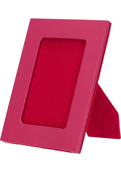 Gerçek Deri Masaüstü Fotoğraf Çerçevesi, 22X17CM (15X10 Foto) Pembe modelleri