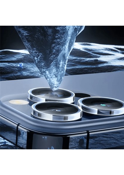 Baseus iPhone 15 Pro-15 Pro Max Için Sapphire Serisi Hd Cam Kamera Koruyucu