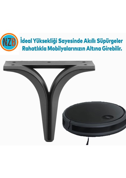 Mobilya Kanepe Sehpa Tv Ünitesi Çekyat Oturma Grubu Koltuk Ayağı Baza Ayak Siyah 12 cm fırsatları