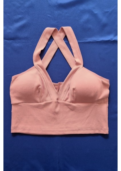 Moda Kadın Pedli Büstiyer Crop