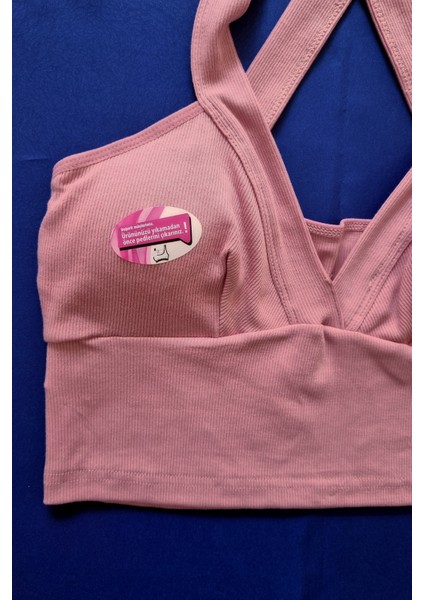 Moda Kadın Pedli Büstiyer Crop modelleri