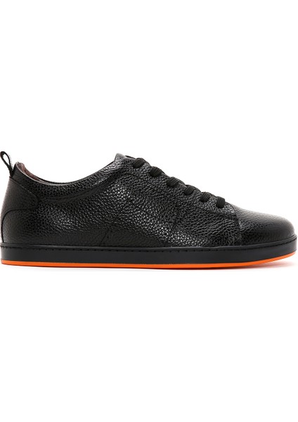 Erkek Siyah Deri Sneaker