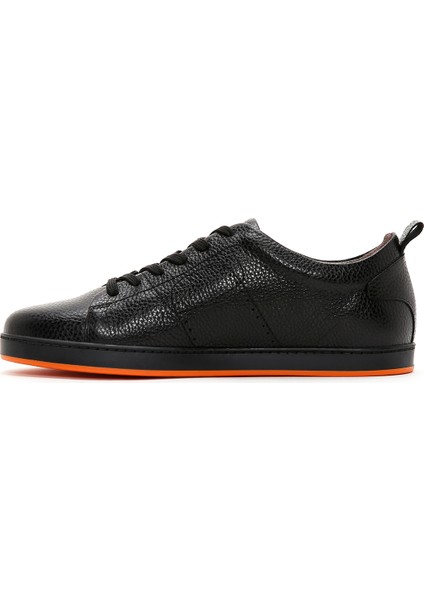 Erkek Siyah Deri Sneaker
