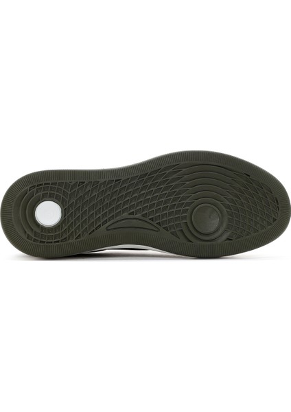 Erkek Haki Kalın Tabanlı Deri Sneaker