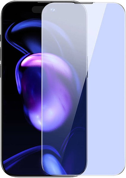 Baseus Crystal iPhone 15 Pro Max Full Koruma Anti Mavi Işık Tempered Cam Ekran Koruyucu 2 Adet Set