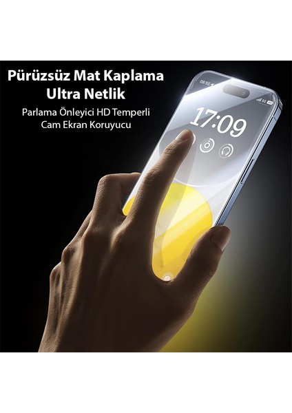 Baseus Crystalline iPhone 15 Hd Tempered Full Koruma Cam Ekran Koruyucu