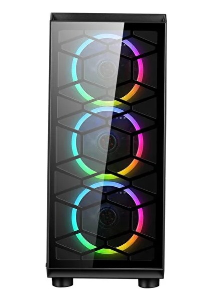 M.ATX 4X120 MM RGB Fan 500W USB 3.0  Oyuncu Bilgisayar Kasası