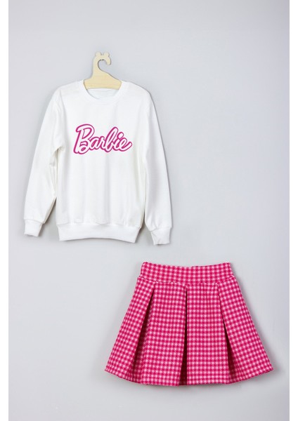Yeni Sezon Barbie Baskılı Etek Sweat Takım fırsatları