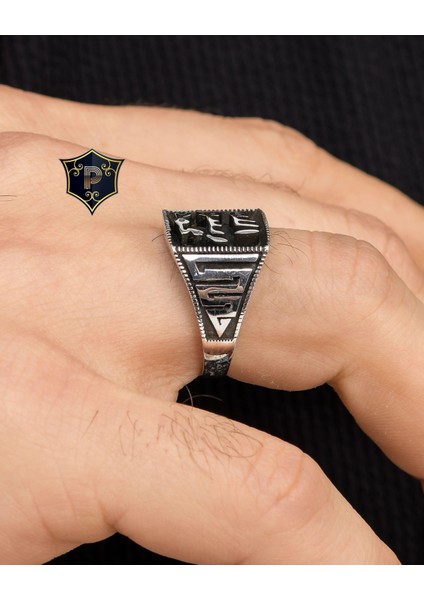 Gümüş Mührü Şerif 925 Ayar Gümüş Erkek Yüzüğü fırsatları