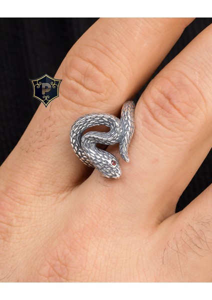 Gümüş Yılan Figürlü 925 Ayar Gümüş Yüzük indirimleri