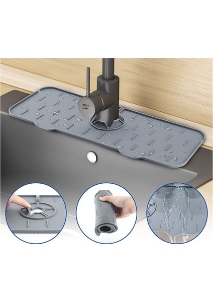 Tekno Trust Çok Renkli Su Tutucu Musluk Matı Mutfak ve Banyo Için Koruyucu Musluk ve Lavabo Matı Musluk Tezgah modelleri