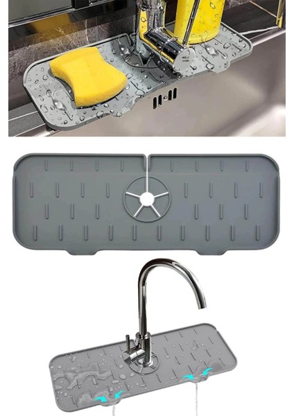 Tekno Trust Çok Renkli Su Tutucu Musluk Matı Mutfak ve Banyo Için Koruyucu Musluk ve Lavabo Matı Musluk Tezgah fırsatları