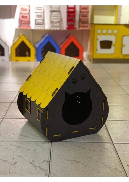 Ahşap Portatif Tasarım Kedi Evi ŞAHMAT-1073 fiyatları